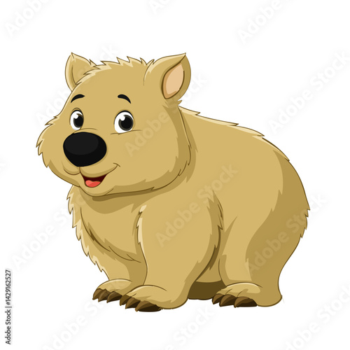 Vector illustration of a wombat