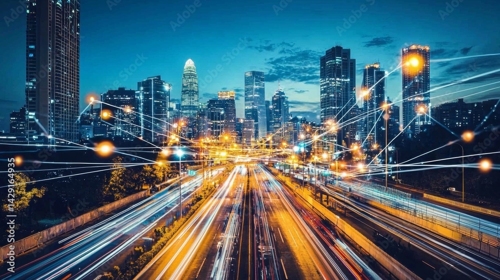 Fototapeta premium Promoting industry development is driven by infrastructure improvements.