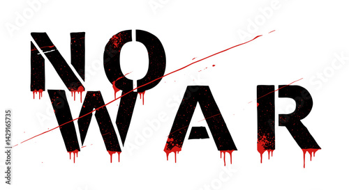 Not a bad call. No war sign with blood splatter effect