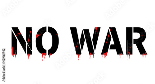  Not a bad call. No War graphic design with blood effect and bold lettering