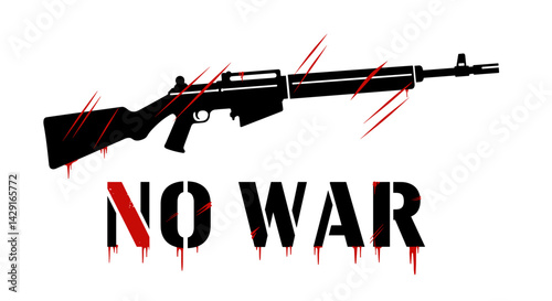  Not a bad call. Gun illustration representing anti-war message