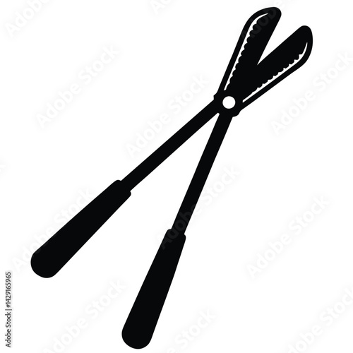 Tongs Vector – Kitchen Utensil Illustration for Cooking, BBQ & Food Design Projects