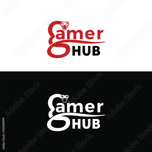 gamer hub logo icon with cobra