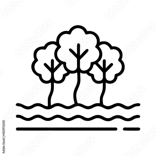 Illustration of trees forest nature landscape environment ecology conservation outdoors park scenic woodland