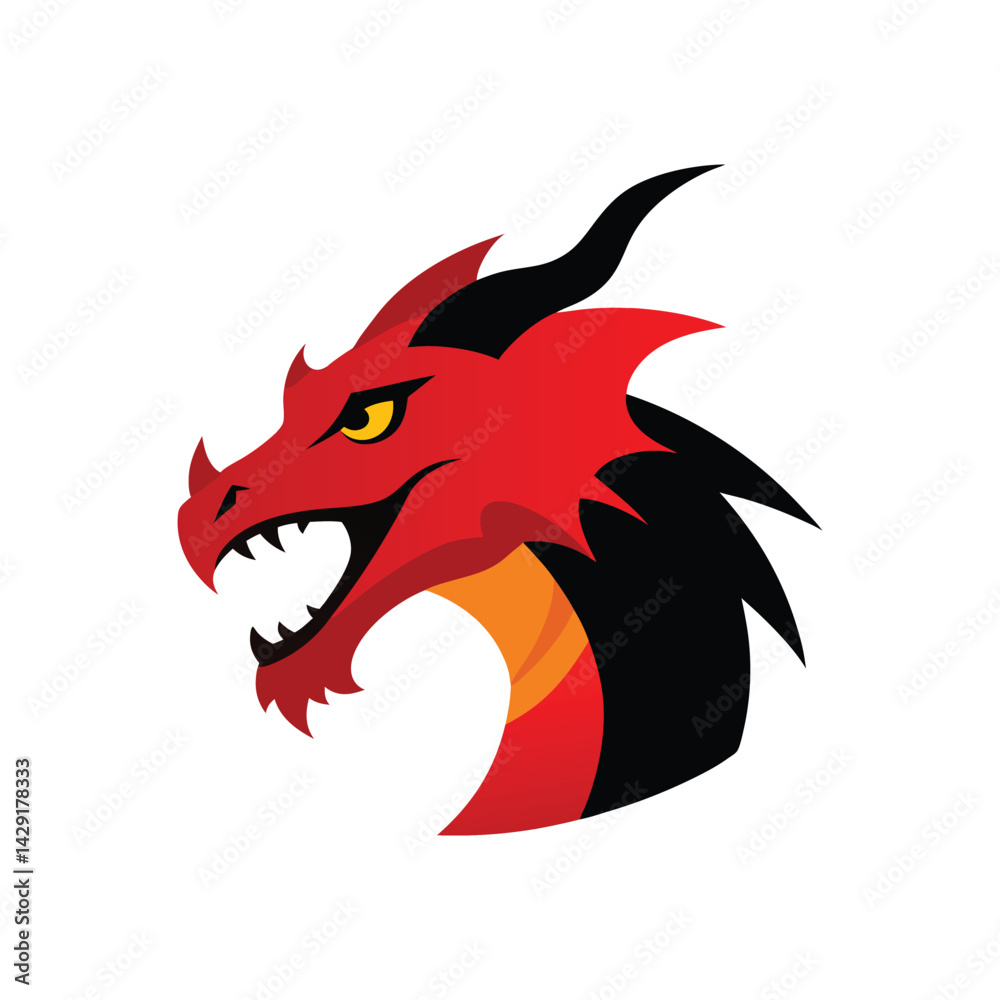 Fototapeta premium roaring dragon head