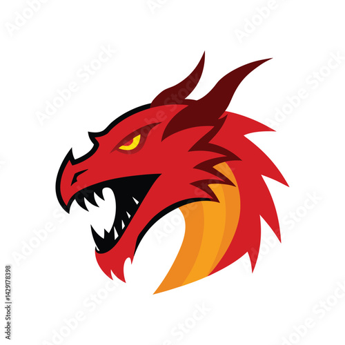 Wallpaper Mural roaring dragon head Torontodigital.ca