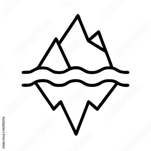 Iceberg sea ocean arctic antarctic water ice nature glacier iceberg outline iceberg graphic