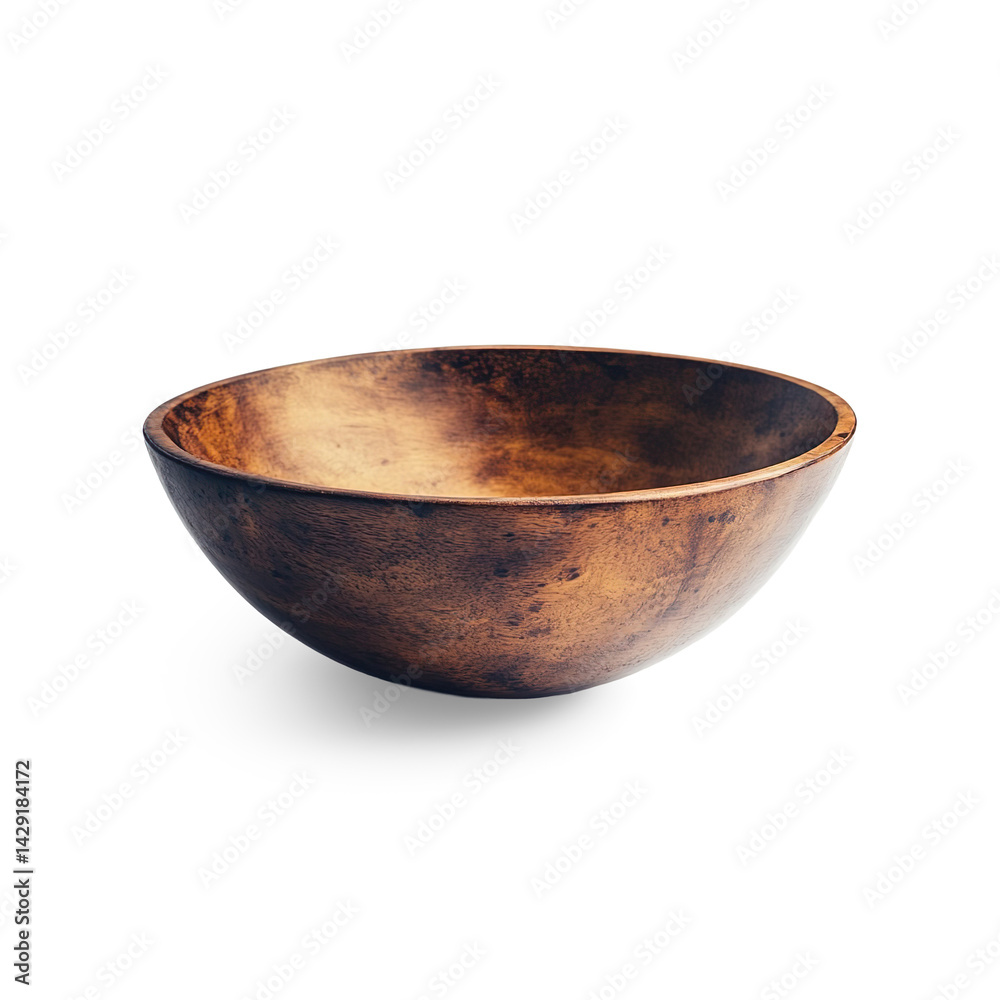 Antique wooden bowl rustic home decor on a Transparent Background Antique wooden bowl rustic home decor on a Transparent Background