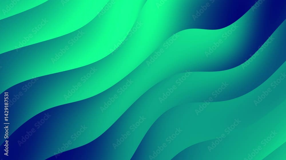 Animación abstracta de ondas y curvas en movimiento suave y fluido, con un gradiente colorido y una estética minimalista, moderna y premium.