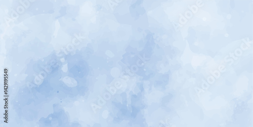 blurred and grainy Blue powder explosion with clouds, Hand painted abstract soft sky blue watercolor sky and clouds, Watercolor illustration art marble painting abstract blue color texture.	