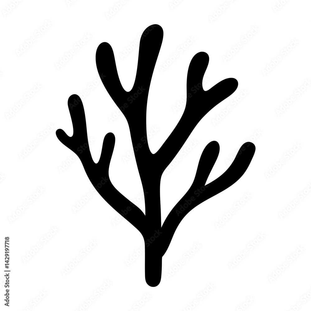 Abstract vector silhouette of a tree branch against transparent . a showcasing organic and bold design