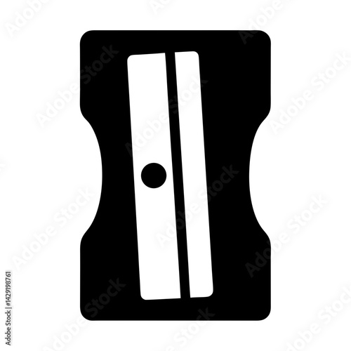 A simple black and vector illustration transparent . of a pencil sharpener tool for sharpening pencils