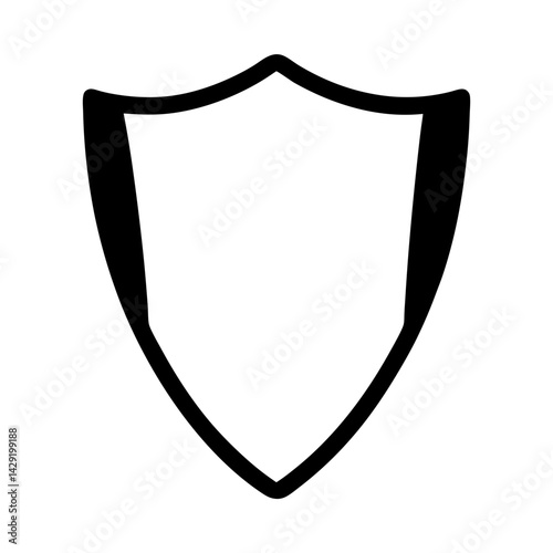 A Simple Black and Shield transparent . Design with Classic Shape Ideal for Protection