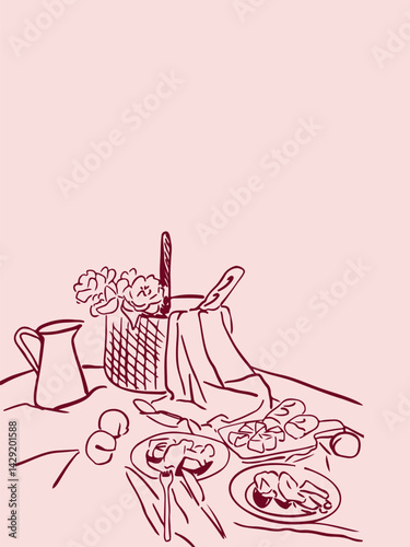 drink, snack, glass, design, bottle, bread, handle, vector, illustration, party, restaurant, homemade, kitchen, event, food to go, skewers, variety, selective focus, vegetable, tomato, food, picnic, b