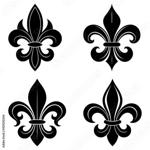 Fleur De Lis Silhouette vector illustration