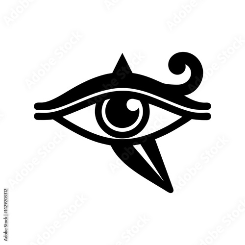 Eye Of Horus Silhouette vector illustration