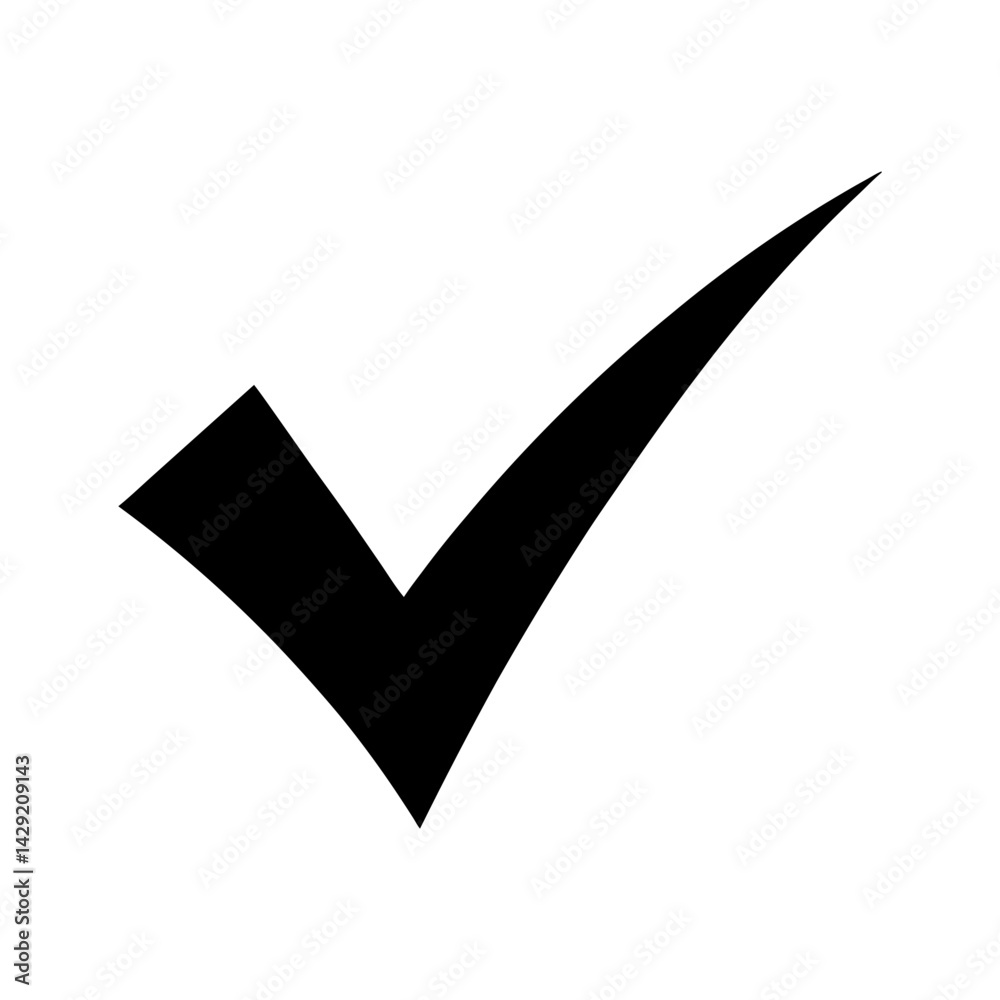 Check Mark Silhouette vector illustration Check Mark Silhouette vector illustration