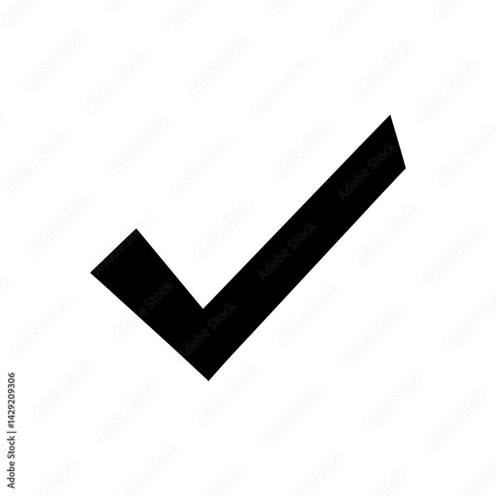 Check Mark Silhouette vector illustration Check Mark Silhouette vector illustration
