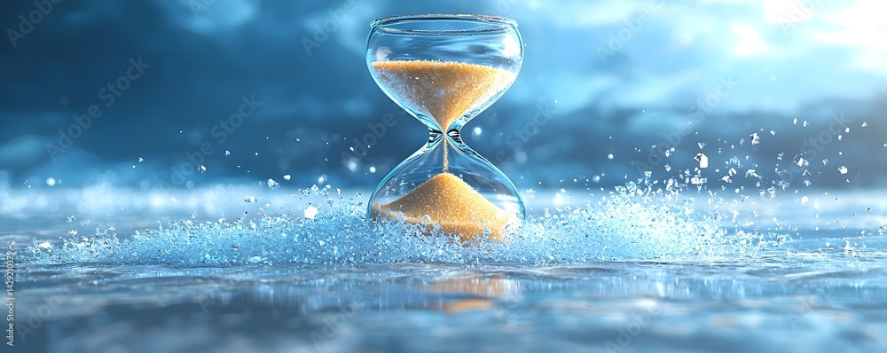Frozen time in a surreal hourglass
