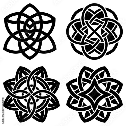 Celtic Knot Silhouette vector illustration