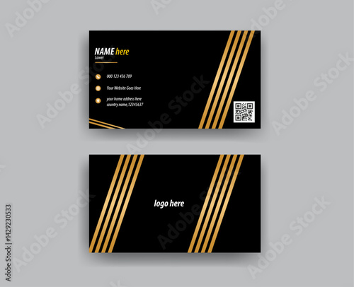 Luxury Gold‑Foil Executive Networking Card