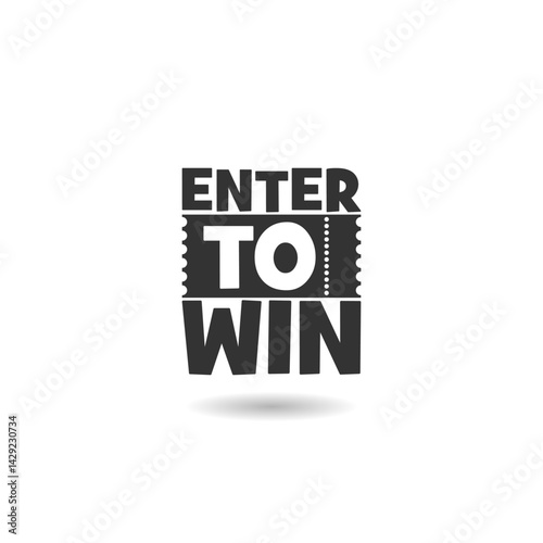 Enter to win icon with shadow