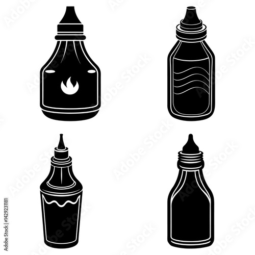 Mayonnaise silhouette vector