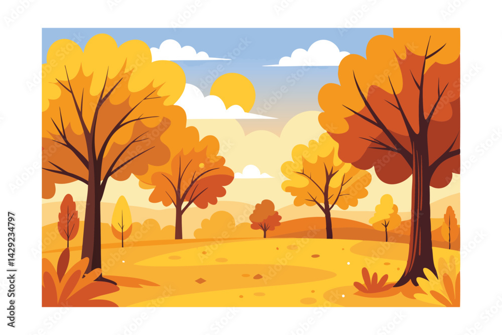 custom made wallpaper toronto digitalautumn landscape vector