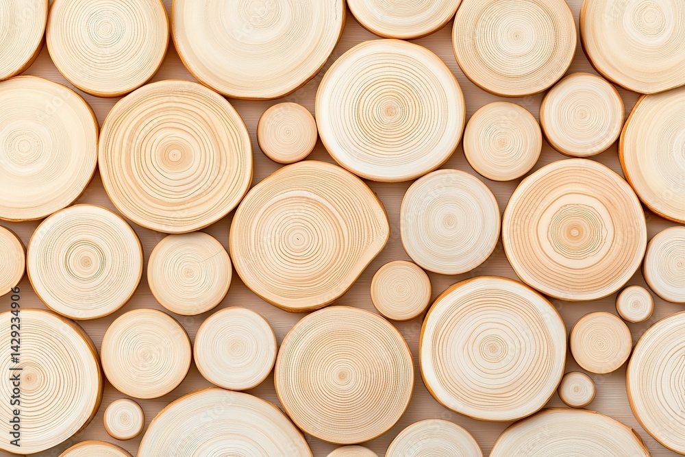 Wooden Cross Sections Arranged In A Pattern Wooden Cross Sections Arranged In A Pattern