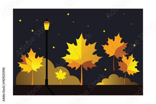 vector illustration of autumn leaves