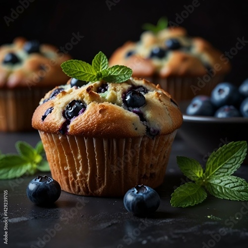blueberry muffins with blueberries
