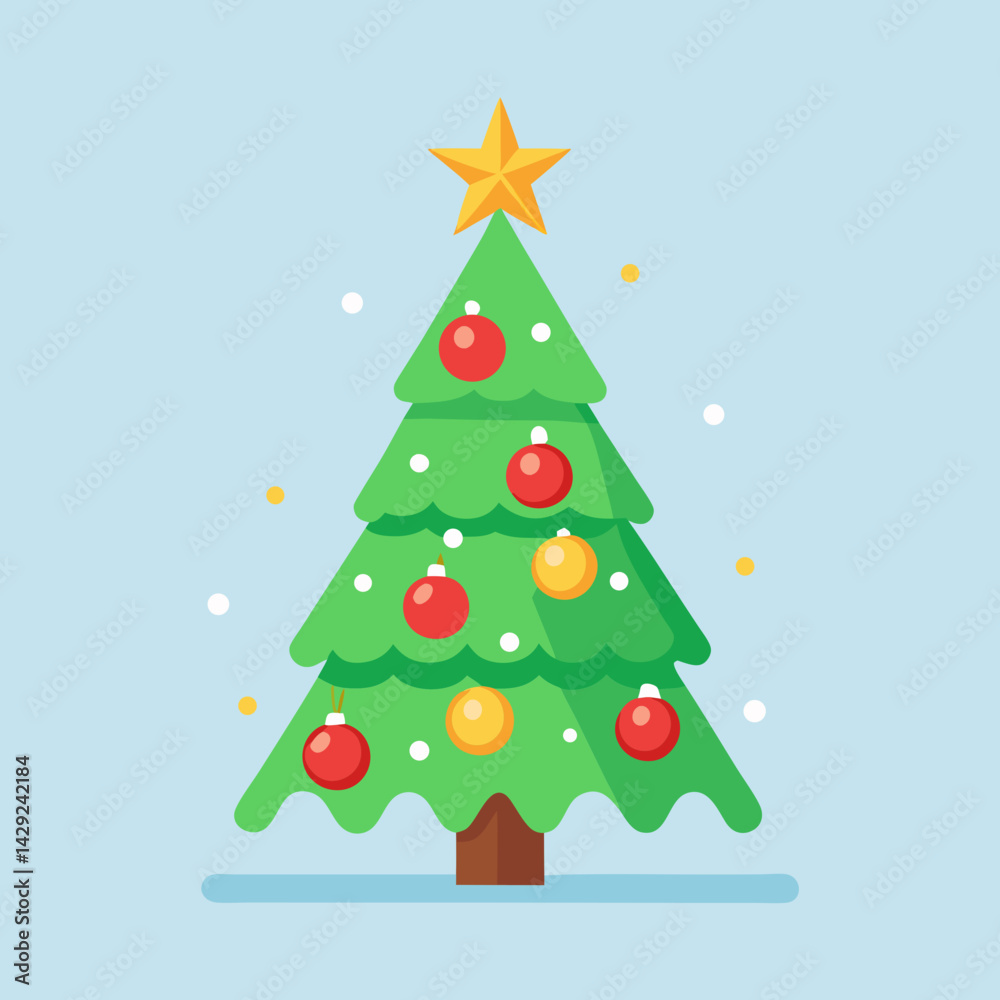 Obraz premium christmas tree vector illustration