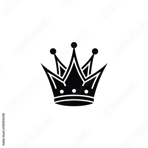 black crown isolated on white