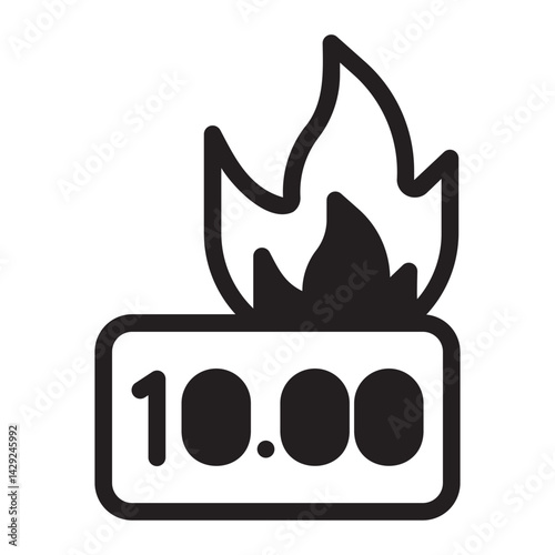 time glyph icon