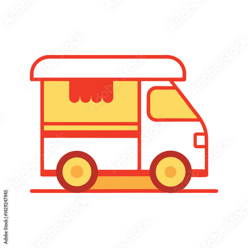 A food truck vector art illustration