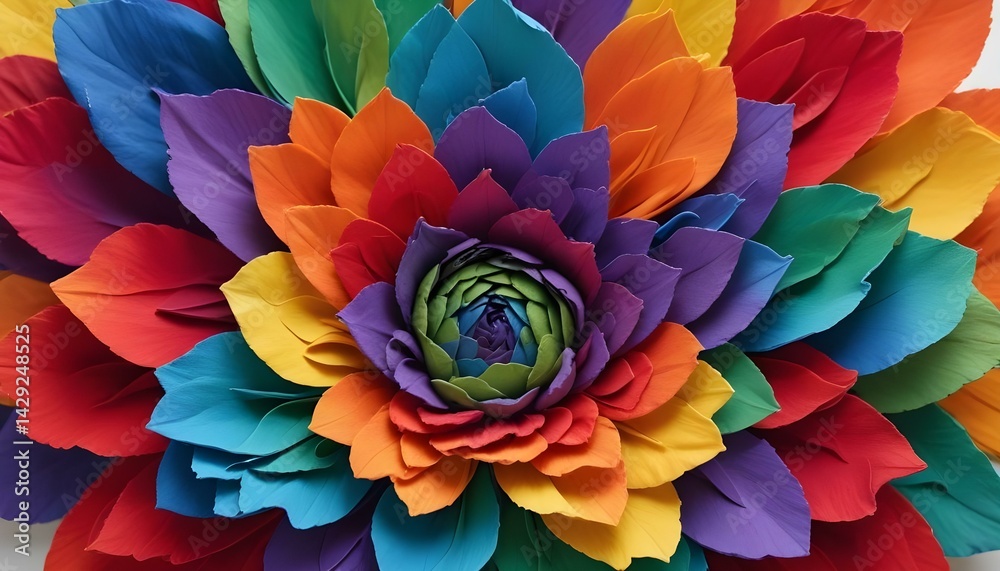 custom made wallpaper toronto digitalThis colorful, intricate flower with rainbow petals bursts with vibrant hues in close-up.