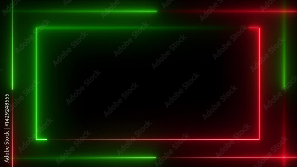 Glowing neon line picture frame background, Rectangular Fire effect Animation linear lamp Beautiful abstract square light line moving.. Glowing neon line picture frame background, Rectangular Fire effect Animation linear lamp Beautiful abstract square light line moving..