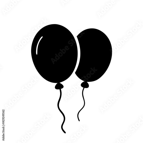 balloon icon, balloon silhouette vector illustration-Editable Vector Art of balloon,balloon vector