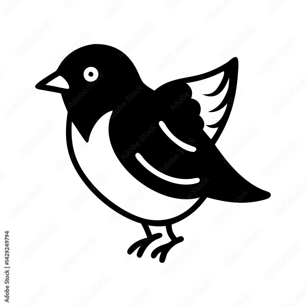 Obraz premium bird icon, bird silhouette vector illustration-Editable Vector Art of bird,bird vector