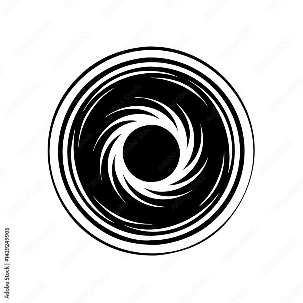Fototapeta premium black hole icon, black hole silhouette vector illustration-Editable Vector Art of black hole,black hole vector