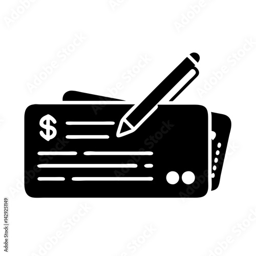 checkbook icon, checkbook silhouette vector illustration-Editable Vector Art of checkbook,checkbook vector