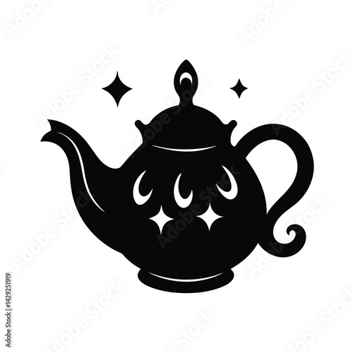 Halloween magical teapot silhouette