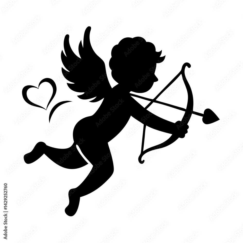 Fototapeta premium cupid arrow icon, cupid arrow silhouette vector illustration-Editable Vector Art of cupid arrow,cupid arrow vector