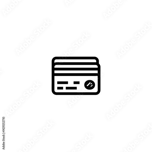 Cards icon represent payments online transaction simplified design