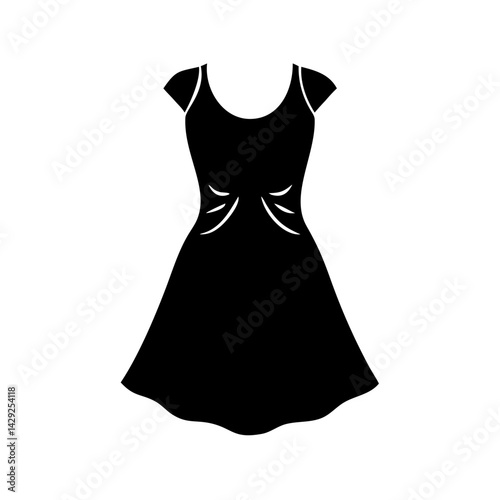 dress icon, dress silhouette vector illustration-Editable Vector Art of dress,dress vector