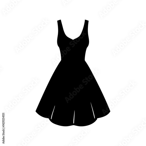 dress icon, dress silhouette vector illustration-Editable Vector Art of dress,dress vector