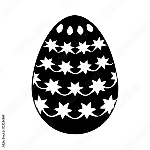 easter egg icon, easter egg silhouette vector illustration-Editable Vector Art of easter egg,easter egg vector