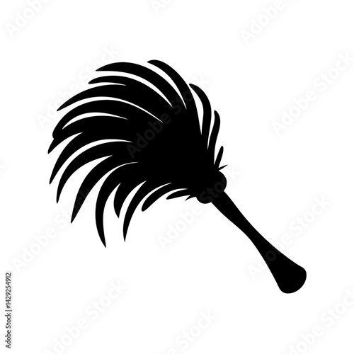 feather duster icon, feather duster silhouette vector illustration-Editable Vector Art of feather duster,feather duster vector