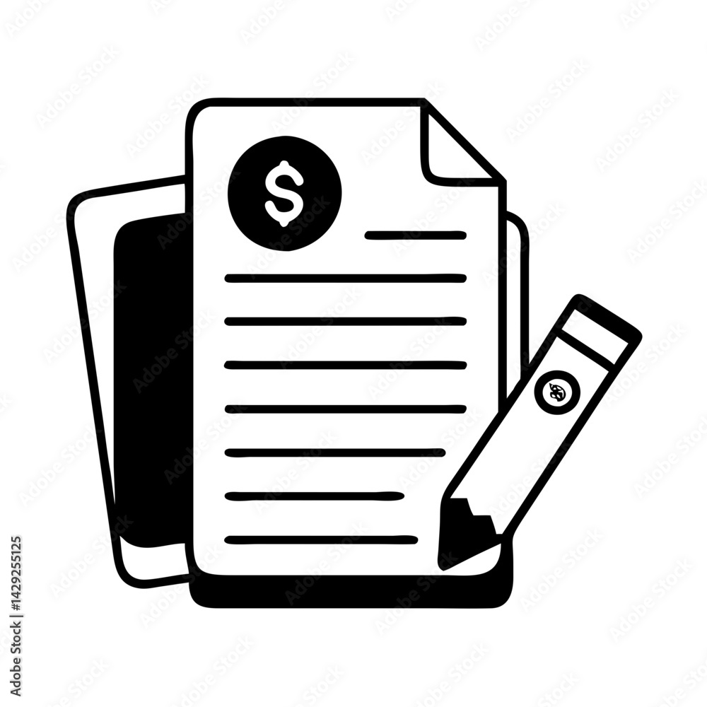 financial document icon, financial document silhouette vector illustration-Editable Vector Art of financial document,financial document vector financial document icon, financial document silhouette vector illustration-Editable Vector Art of financial document,financial document vector