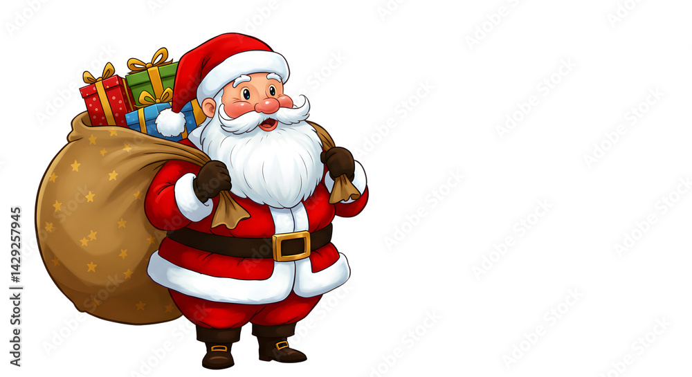 Fototapeta premium santa claus with gifts